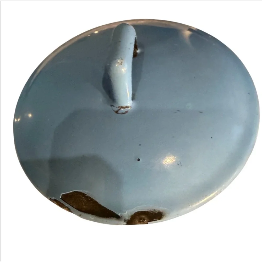 Vtg Blue Enamelware 6